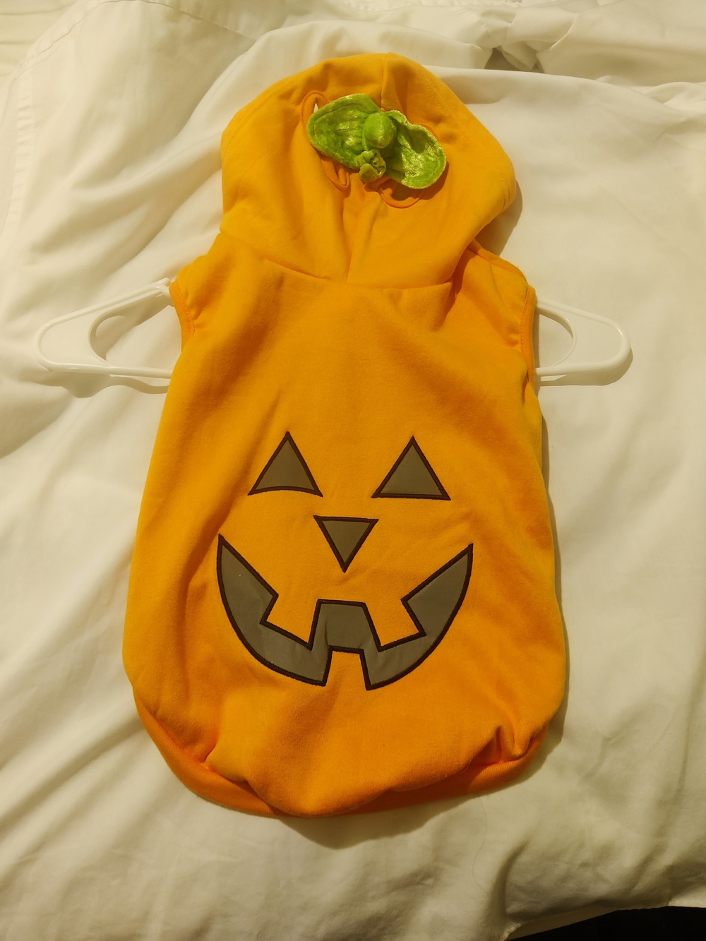 Halloween Dog Reflective Jack-O-Lantern Pet Costume(Size M) Pumpkin Plz See pics